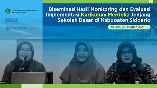 Diseminasi Hasil Monitoring dan Evaluasi Implementasi Kurikulum Merdeka Jenjang SD di Kab. Sidoarjo