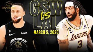 Golden State Warriors vs Los Angeles Lakers Full Game Highlights  March 5 2023  FreeDawkins