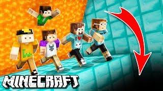 JUMP TO ESCAPE DEATH IN MINECRAFT The Pals Escape the Lava Wall Super Lava Run