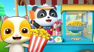 Popcorn Lezat Membuat Bayi Panda Makan Dengan Lahap  Lagu Anak-anak  BabyBus Bahasa Indonesia