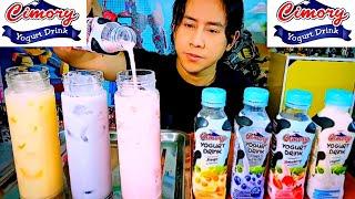 MUKBANG MINUMAN SEGAR yogurt Drink ASMR drink ice  ASMR Bottoms up soda drinking  ASMR cold drink