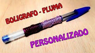 Como decorar y Personalizar LAPICEROS o BOLÍGRAFOS con hilos  Plumas y lapiceros personalizados