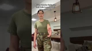 why military females tighten their belts   Tiktok Paulasamira