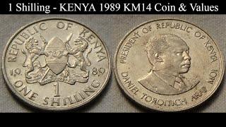1 Shilling - KENYA 1989 KM14 Coin & Values