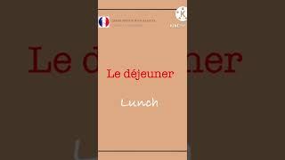 4 Meals of the day in France  #Short 11  Learn French.