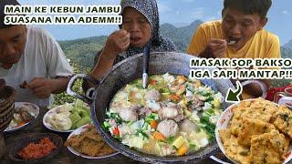 Masak Sop Bakso Iga Sapi Ikan Mujair Goreng Kriuk Tempe Mendoan Sambal Tomat #mukbang