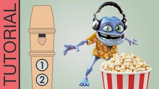Popcorn Song Crazy Frog - Recorder Tutorial MEME Song