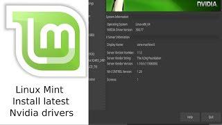 Install latest NVIDIA drivers for Linux Mint 19Ubuntu 18.04