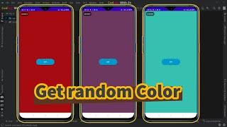 Android studio  Generate a random color with java