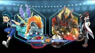 Genesis Valtryek Vs Legends Spryzen Beyblade Burst app Gameplay