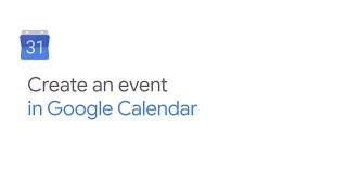 Create an event in Google Calendar