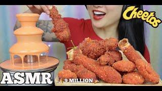 ASMR HOT CHEETO CHEESE FONDUE + FRIED CHICKEN KING CRAB NUGGETS EATING SOUND NO TALKING  SAS-ASMR