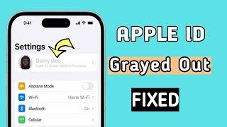 How To fix apple id grayed out problemCant access to apple id