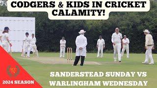 CODGERS & KIDS IN VILLAGE CALAMITY Sanderstead Sunday vs Warlingham Wednesday - What Day Is it?