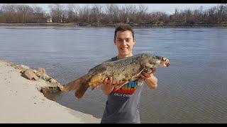 How to Bank Fish Missouri River - Catfish Carp Sturgeon