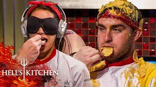 Young Guns Take on Ramsay’s Favorite Challenge the Blind Taste Test  Hells Kitchen