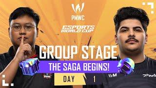 EN 2024 PMWC x EWC Group Stage Day 1  PUBG MOBILE WORLD CUP x ESPORTS WORLD CUP