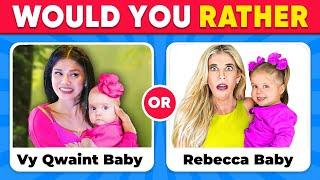 Would You Rather Vy Qwaint vs Rebecca Zamolo?  Spy Ninjas CWC Chad Wild Clay Daniel Regina Alie