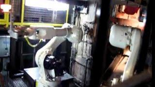 Unloading Hot Forging Press - Kawasaki RS030N robot