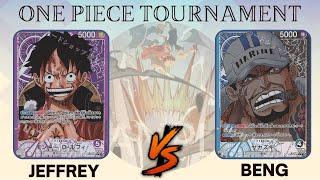 ワンピカード  ONE PIECE CARD GAME TOURNAMENT   紫ルフィ VS 青黒サカズキ 