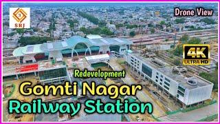 INDIAS GOMTI NAGAR RAILWAY STATION Redevelopment Project Inauguration Update by PM Modi  Drone SRJ