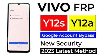 Vivo Y12sY12a Frp BypassGoogle Account Unlock 2023  New Security Fix Reset Not Work