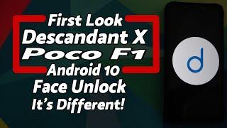Poco F1  Descendant X Rom Features  Android 10  Face Unlock  Its Different