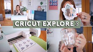 GETTING STARTED WITH CRICUT EXPLORE 3  MAKING STICKERS & DIY HOME PROJECTS + STORAGE LABELS  AD