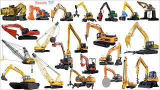 EXCAVATOR Vehicles  - Tổng hợp Máy Xúc Cần Cẩu  Crane Digger Excavator Hammer Grapple Auger