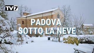 NEVICATA A PADOVA LA CITTÀ DEL SANTO IMBIANCATA