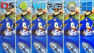 Sonic & Sega All-Stars Racing 2010 NDS vs Android vs Wii vs PS3 vs XBOX 360 vs PC