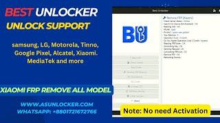 Best Unlocker Credit and register and Xiaomi FRP Remove tutorial samsung unlock  motorola lg more