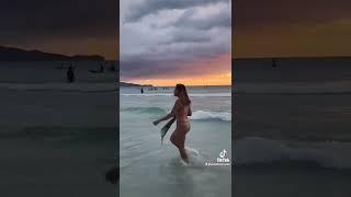 Tiktok hot viral #challenge #nobrachallenge #bikini #fyp