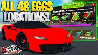 All 48 EGG LOCATIONS in Vehicle Legends Roblox Egg Hunt 2024