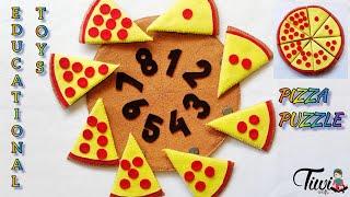 DIY Educational Toys l Permainan Edukasi Anak  Pizza Puzzle  Number