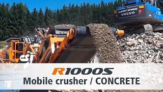 Crushing Concrete with Rocksters Impactor R1000S  Beton brechen mit Prallbrecher R1000S