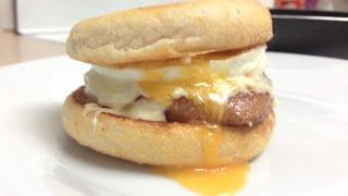 McDonalds SAUSAGE AND EGG McMUFFIN WITH CHEESE COPYCAT RECIPE - How To Make - Gregs Kitchen
