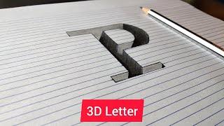 How To Draw 3D Letter P  Very Easy  3D Art  Easy Pencil Art By ASHISH CHAUHAN  3D Alphabet