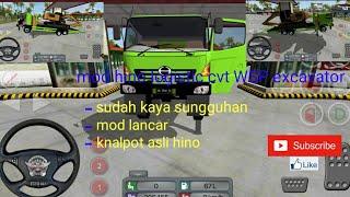 REVIEW  MOD BUSSID V2.9 TRUK HINO SEL FLOADER DAN EXCAVATOR