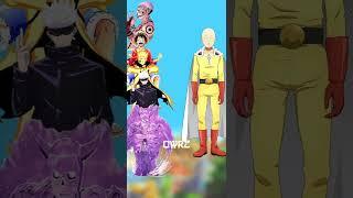 who is strongest  saitama vs narutosasukegojosukuna and luffy