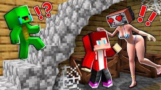 TV WOMAN SWIMSUIT LIVES in a CLOSET Under the STAIRS with JJ MIKEYS LOOKING for JJ in Minecraft