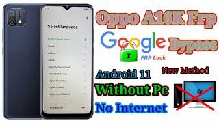 All Oppo Frp BypassOppo A16K Cph2349 Google Account Unlock Without Pc No Internet Android 11 Latest