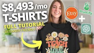 How to Make $8493 a MONTH Selling T-Shirts on Etsy Easy Niche Research Design Mockup Tutorial
