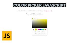 How To Create Color Picker In HTML CSS & JavaScript  CodeExpress