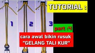 TUTORIAL CARA BIKIN GELANG TALI KUR  cara awalan bikin rusuk gelang tali kur 