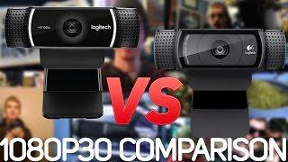 Logitech C922 vs. C920 Webcam Comparison 1080p 30FPS  King VS. Newbie