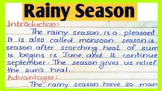 Rainy season essay in English l Essay on Rainy season in English l Rainy season essay l Rainy season