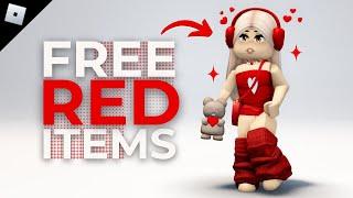 HURRY GET EVERY RED FREE ROBLOX ITEMS ️