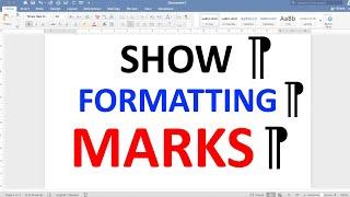 How to Show Formatting Marks in Word -  Microsoft 