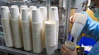 Paper Cup mass production process.  紙杯大量生產過程 - Taiwan paper cup factory